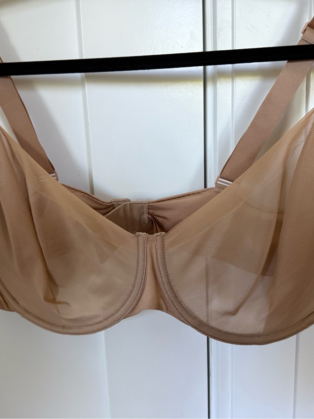 SKIMS Light Tan Demi Cup Underwire Mesh Bra